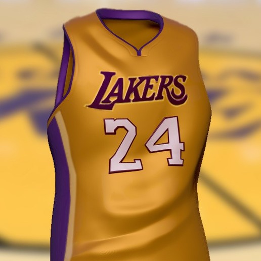 kobe bryant t-shirt verschiedene nba basketball idol lakers 3D print model - Mito3D