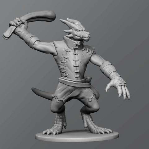 kobold ver2 tool 3d printing tabletop monster enemy dungeons dragons d&d 3D print model - Mito3D