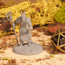kobold wizard - tabletop miniature game sorcerer dragon stl file 3d model mini fantasy warhammer gloomhaven pathfinder critical role gaming rpg dnd dungeons dragons 3d print model - Mito3D