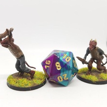 kobolds 28mm tabletop gaming art creatures trap rpg roleplaying pathfinder miniature kobold dnd 3d print model - Mito3D