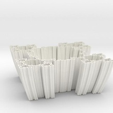 koch bowl home fractal vase tumbler 3d print model - Mito3D