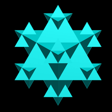 koch snowflake 3d iteration 1 art fractal math mathematics snow sierpinski triangle triangular geometry algorithm iterative recursive stellation star 3d print model - Mito3D