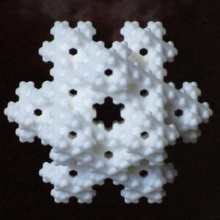 Koch floco neve 3d lvl3 arte Estrela Floco fractal esponja matemática geometria algoritmo 3d print model - Mito3D