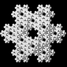 koch kar tanesi 4 yineleme Sanat star pul fraktal geometri matematik algoritma 3d print model - Mito3D