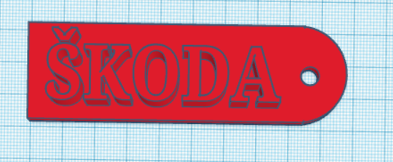 koda pendant Art škoda key 3d print model - Mito3D