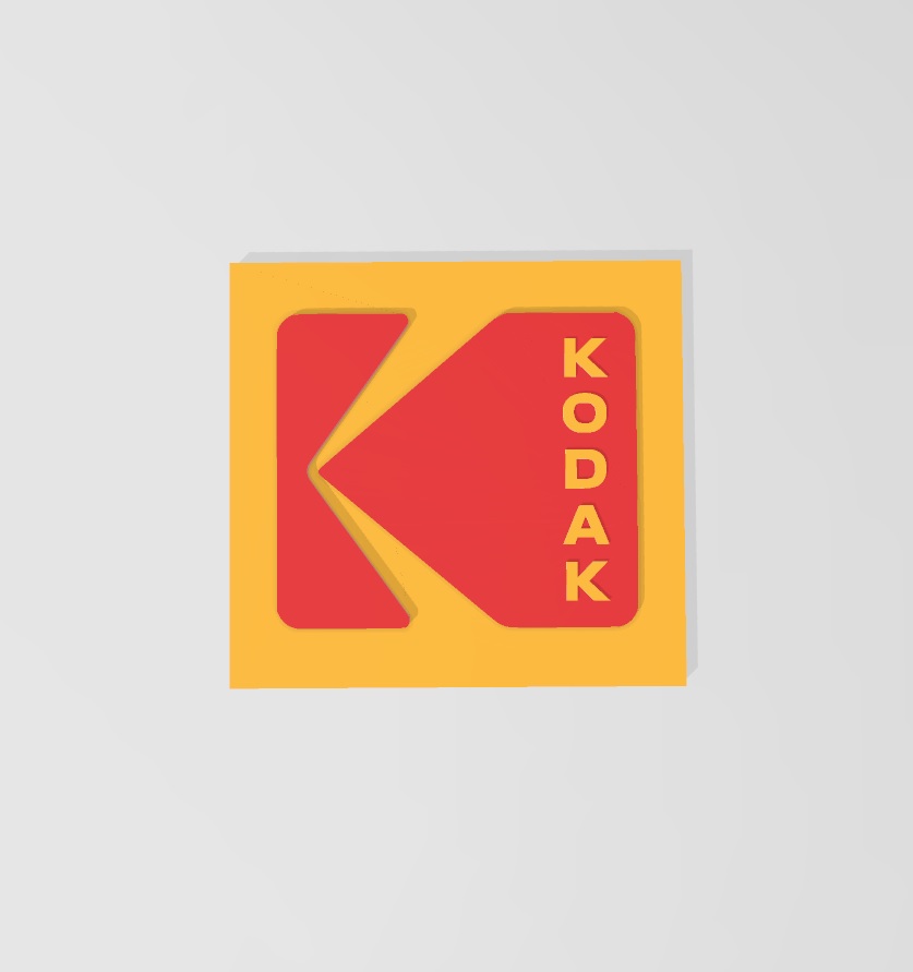 kodak logotipo fotografia fotógrafo filme fotos modelagem marca 3D print model - Mito3D