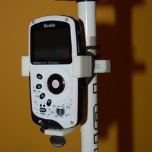 kodak play sport caméra vidéo de ski montage sur poteau gadget openscad titulaire 3d print model - Mito3D