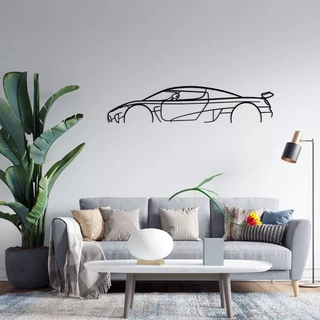 Koenigsegg agera r silhueta carros arte raça Esportes carro corrida parede 3d print model - Mito3D