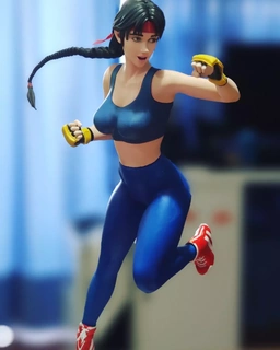 kof yuri figura ragazza alto poli arte giocattolo re combattenti 3d print model - Mito3D