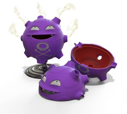 tabut tütsü kulp destek pokemon ev koffing pok pazartesi anime dekorasyon karakter geek aroma oyuncak kanto james sanat 3d print model - Mito3D