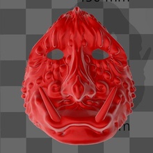 kohn masque déco art asiatique 3d print model - Mito3D