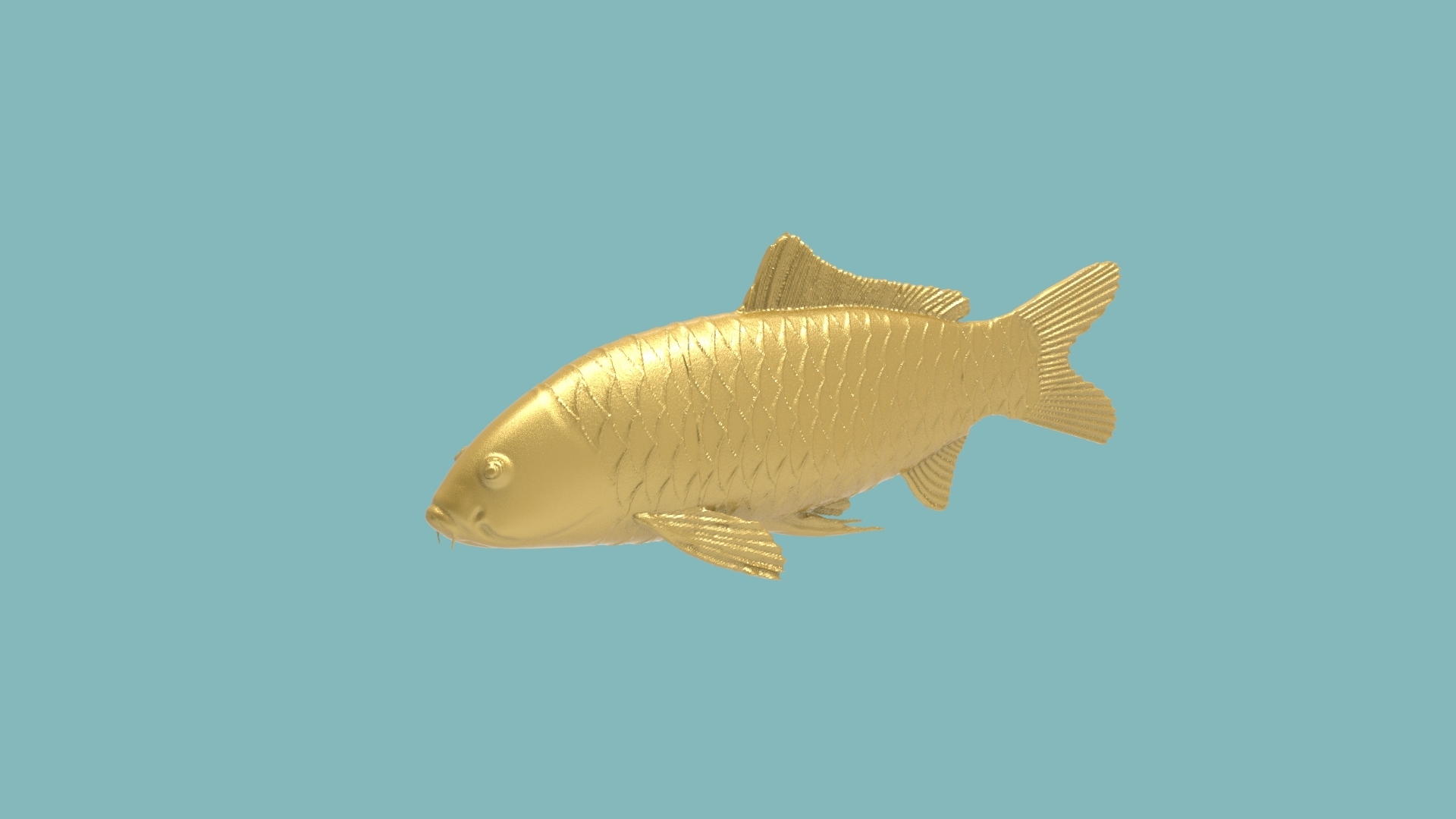 koi fish art animal decor decoration aquarium sculpt sculpture 3D print model - Mito3D