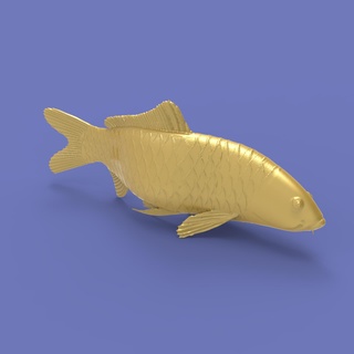 koi peixe 2 arte animal decoração aquário esculpir escultura 3d print model - Mito3D