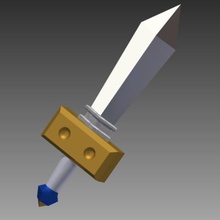 kokiri kılıç majoras mask alınabilir oyun sahne zelda cosplay blade 3d print model - Mito3D