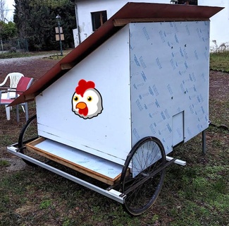 gallo energía pollo cooperativa puerta hogar casa mascotas 3d print model - Mito3D