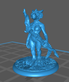 kolbalt büyücü dnd yol bulucu mini Personel Zindanlar ejderhalar kadın 3d print model - Mito3D