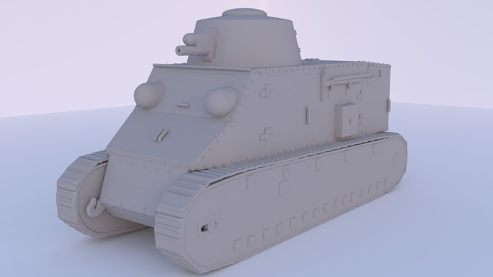 kolohousenka 47mm vickers l20 1 72 serbatoio militare 3d print model - Mito3D