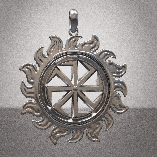 kolovrat pendentif bijoux Collier art celtique amulette slave talisman 3d print model - Mito3D