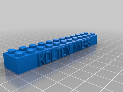 kolton gioco personalizzato costruzione giocattoli 3d print model - Mito3D
