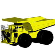 komatsu truck 3d print model - Mito3D