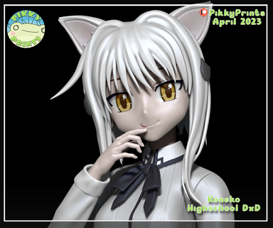 koneko toujou - highschool dxd Art anime figurine garage kit scale bishoujo catgirl 3d print model - Mito3D