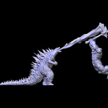 kong Godzilla Axt 2021 Gorilla sammelbar Diorama 3d print model - Mito3D