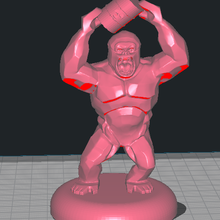 kong barile nucleare + base arte gorilla 3d print model - Mito3D