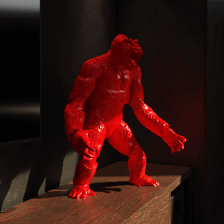 kong gorila estilo Orlinski decoração Richard macaco animal brinquedo selvagem casa arte esculpture escultura vestem kaws exagero açao figura 3d print model - Mito3D