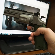 konstantin heavy revolver game weapon toy gun pistol props 3dtoy 3d print model - Mito3D