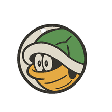 Koopa troopa Gadget Nintendo Schildkröte Mario bros Schale Schlüsselbund 3d print model - Mito3D