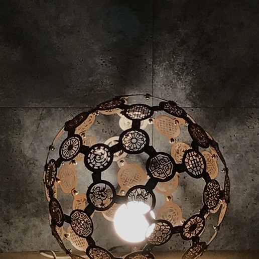 korea traditional patterns mood lamp home art 3D print model - Mito3D