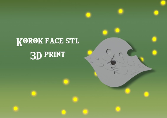 korok leaf face 3 art legend of zelda totk botw wind waker 3d print model - Mito3D