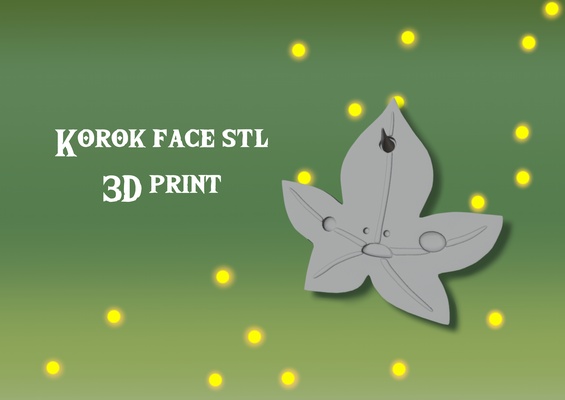 korok hoja cara 6 arte leyenda of zelda totk botw viento despertar 3d print model - Mito3D