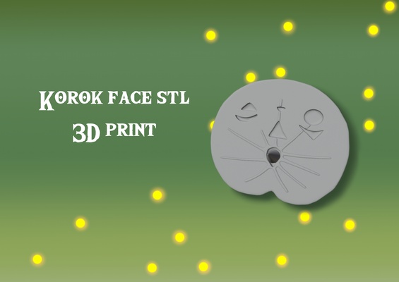 korok hoja cara 7 arte leyenda of zelda totk botw viento despertar 3d print model - Mito3D