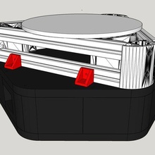 Kossel mini hexagonal base outil 2020 extrusion 3d imprimante pièces aluminium delta électronique enceinte 3d print model - Mito3D