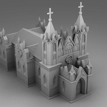 kostiol malikane Rusça gotik mimari cthullu Asya kiev oyun 3d print model - Mito3D