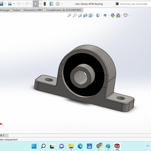 kp08 8mm zinc-aluminum alloy pillow block bearing 3D print model - Mito3D