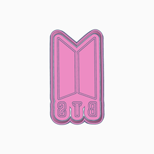 kpop bts logo cookie cutter koreans chinese asians cutting cookies moulds stamps design fondant mass kitchen drawing cutters marker seal 3d print model - Mito3D