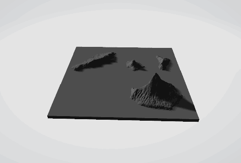 Krakatoa Endonezya 3d harita 3d print model - Mito3D