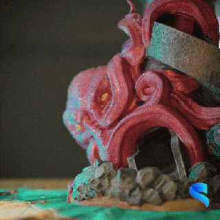 Kraken lanzador piratas útil hogar casa decoración 3d print model - Mito3D