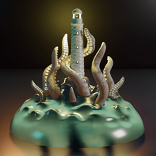 kraken lighthouse gadget octopus lamp sea louvre beast monster tentacles island ocean 3d print model - Mito3D