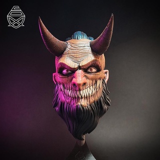 Krampus máscara decoración casa pipecox Arte soporte Navidad terror 3d print model - Mito3D