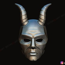 krampus devil mask - satan demon halloween 3d print model horror dark knight terrible human darcula cosplay horn games toys 3d print model - Mito3D