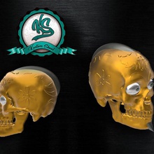 krane steampunk art steam punk el cráneo deco mexicano del 3d print model - Mito3D