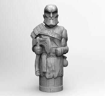 kratos - god war ragnarok wooden figure video games art toy 3d print model - Mito3D