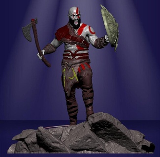 kratos - god war 3d print model - Mito3D