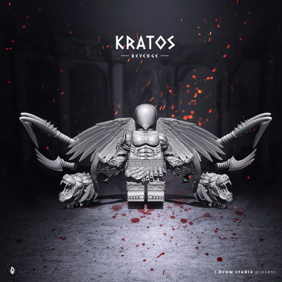 kratos vol3 personalizzato minifigure dio guerra ghostsparta bladechaos monocromo giochi giocattoli lama of olimpo esilio artigli ade nemean cestus nemesi frusta 3d print model - Mito3D