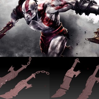 Kratos lâminas caos cosplay lâmina espada bladesofcaos cosplayer 3d print model - Mito3D