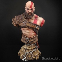 Kratos büst heykel Tanrı of savaş 3d print model - Mito3D
