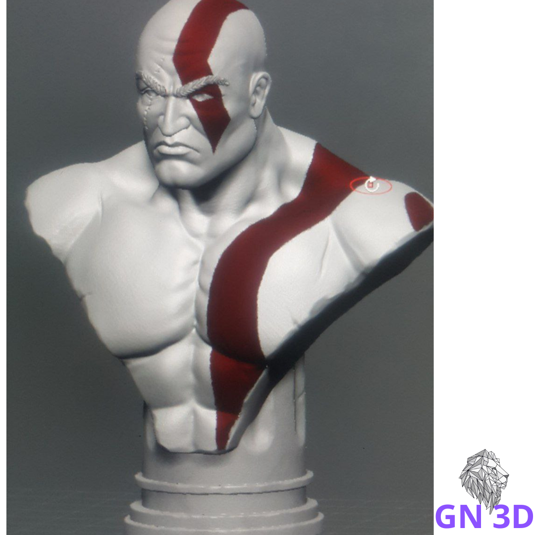 kratos bust2 juego busto juguete arte juegos 3D print model - Mito3D